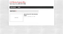 Desktop Screenshot of blog.ezmovingslc.com